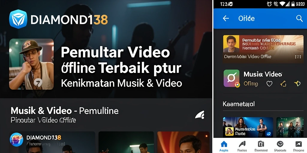 Antarmuka intuitif dari DIAMOND138 untuk pemutar video offline.