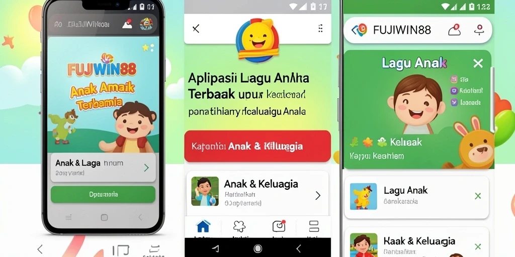Tampilan antarmuka aplikasi FUJIWIN88 yang ceria dan menarik bagi anak-anak.