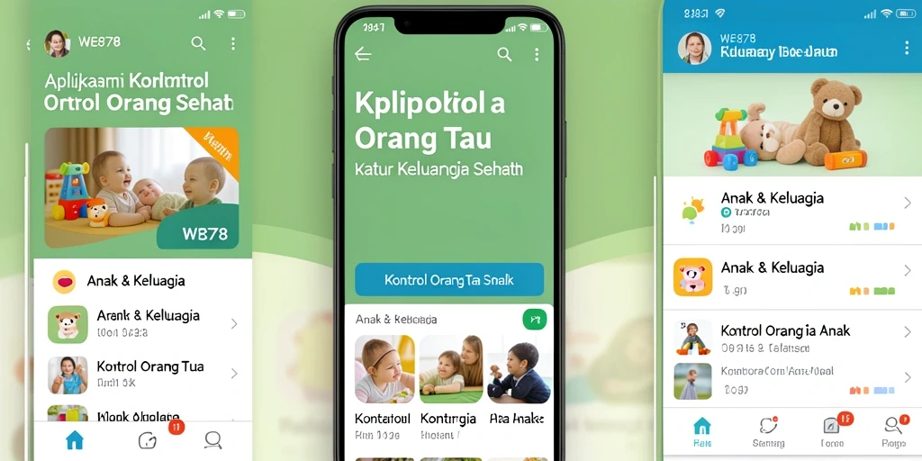 Tampilan antarmuka aplikasi WE878 yang user-friendly untuk kontrol orang tua.